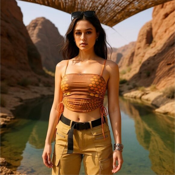 Sunset Nomad Mesh Tank – Poster Girl Glow “New Money” Edition L - Picture 5 of 7